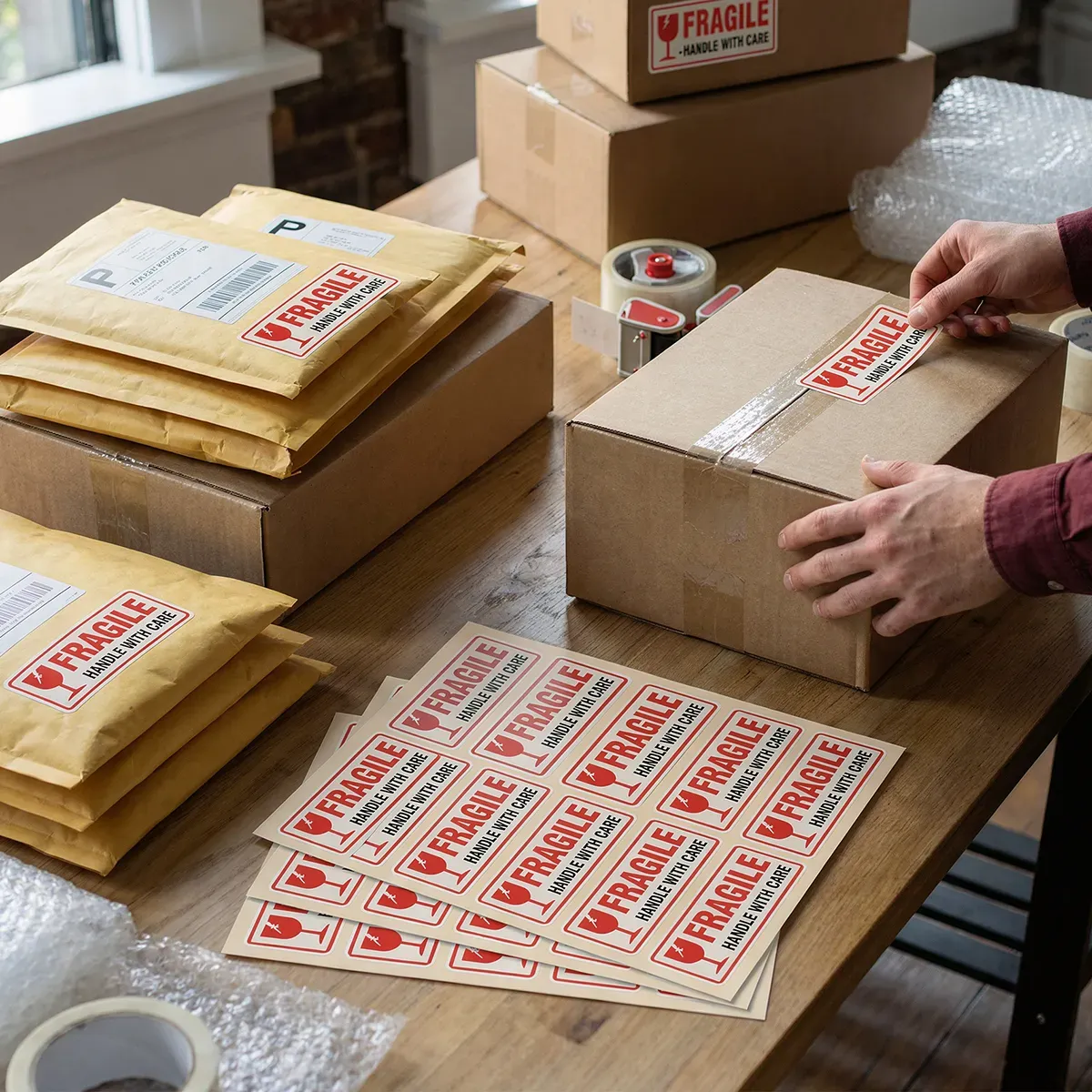 Pegatinas impresas sobre hoja de vinilo personalizadas para packaging y promoción