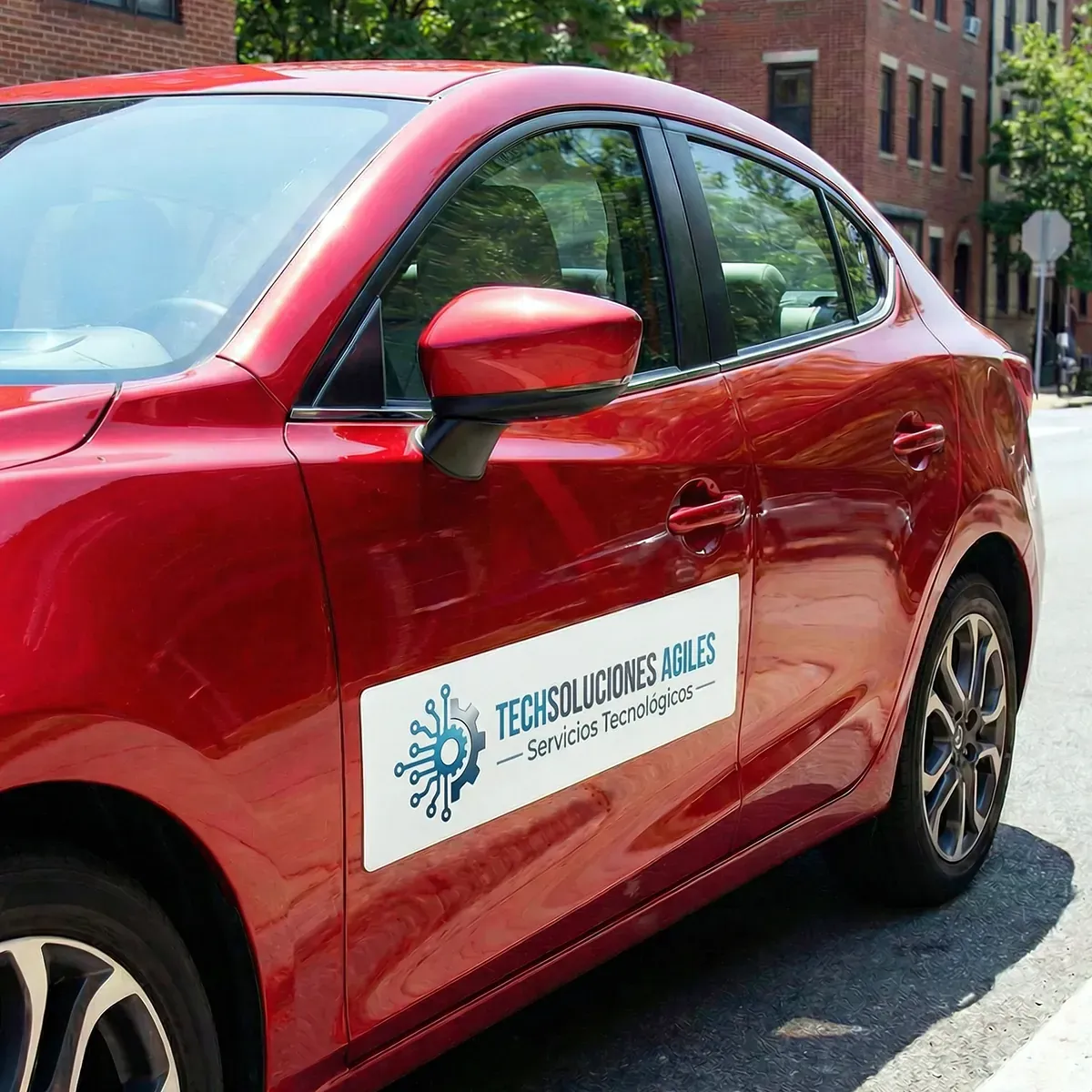 Lámina magnética impresa